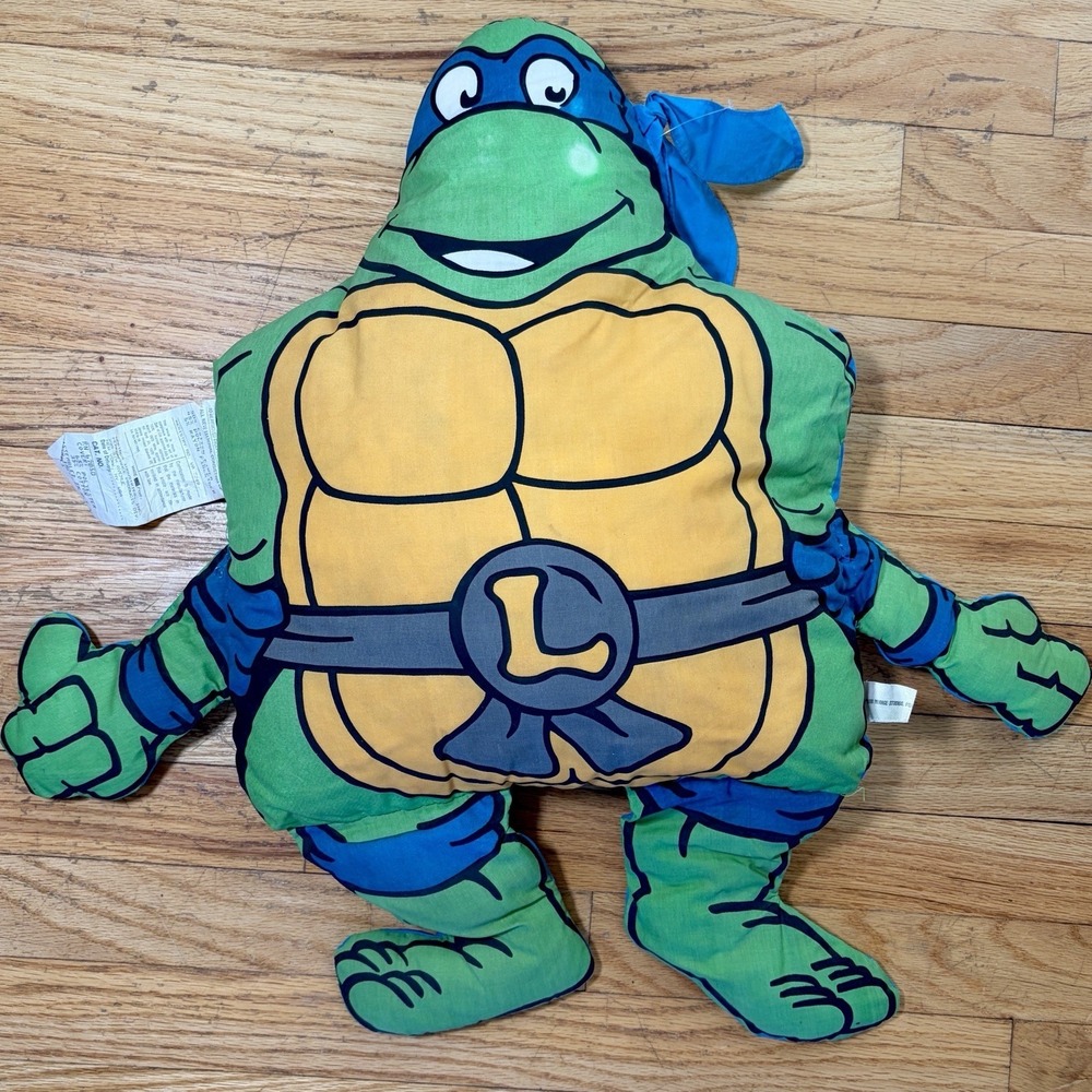 VTG 1990 Teenage Mutant Ninja Turtles Leonardo Plush Pillow Pal Mirage